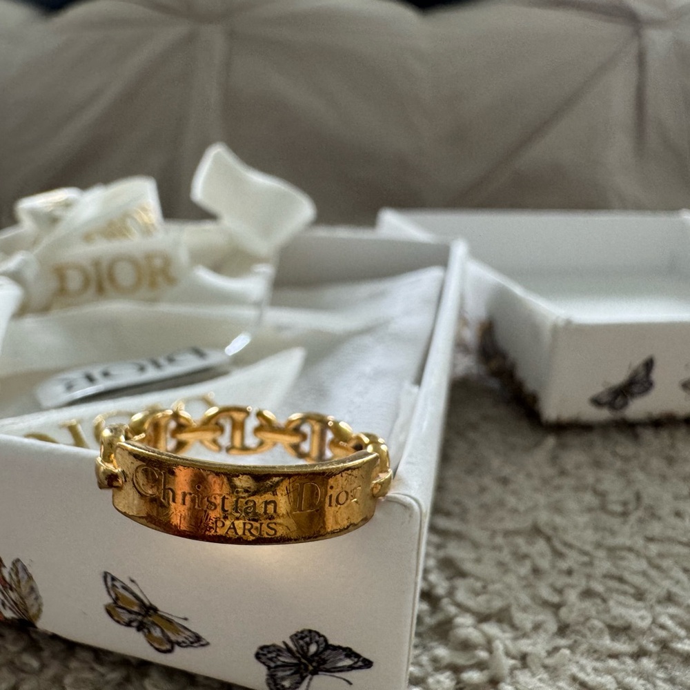 Dior Gold Chain Ring